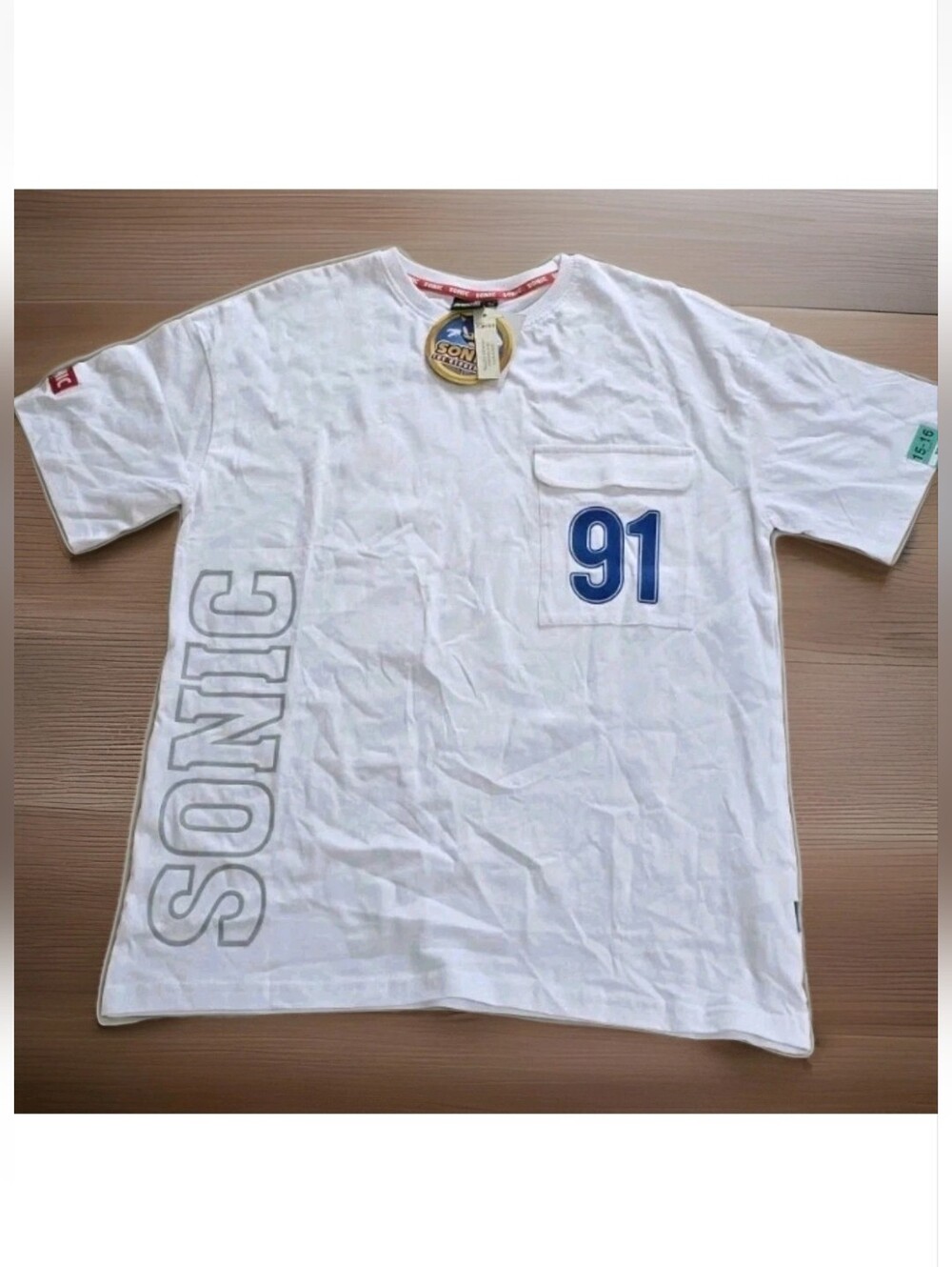Sonic 91 White Graphic Pocket